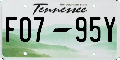 TN license plate F0795Y