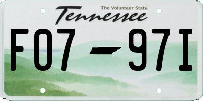 TN license plate F0797I