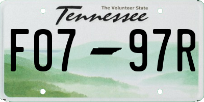 TN license plate F0797R