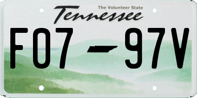 TN license plate F0797V
