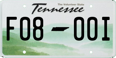 TN license plate F0800I