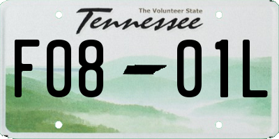 TN license plate F0801L