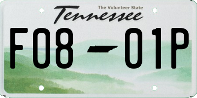 TN license plate F0801P