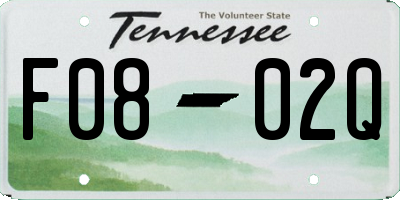 TN license plate F0802Q