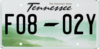 TN license plate F0802Y