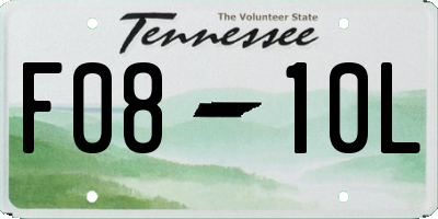 TN license plate F0810L