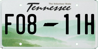 TN license plate F0811H