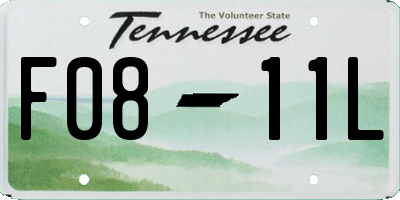 TN license plate F0811L