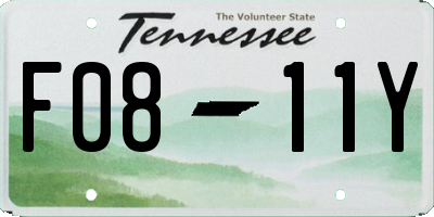 TN license plate F0811Y