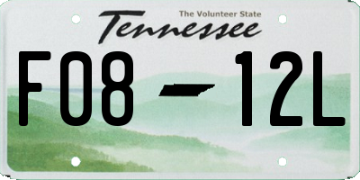 TN license plate F0812L