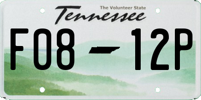 TN license plate F0812P