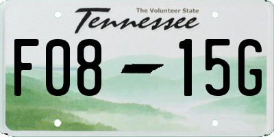 TN license plate F0815G