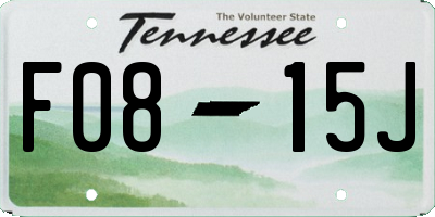 TN license plate F0815J