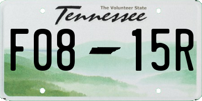 TN license plate F0815R