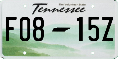 TN license plate F0815Z