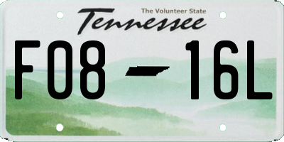 TN license plate F0816L