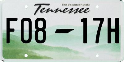 TN license plate F0817H