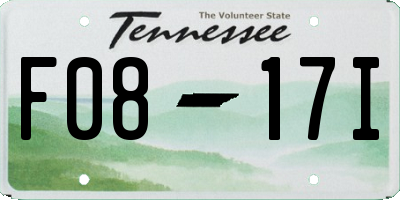 TN license plate F0817I
