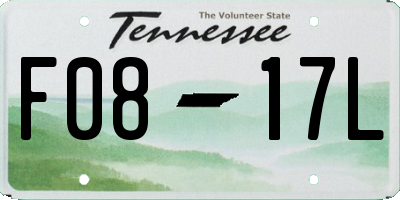 TN license plate F0817L