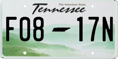 TN license plate F0817N