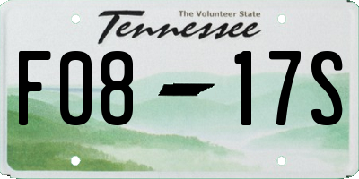 TN license plate F0817S