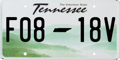 TN license plate F0818V