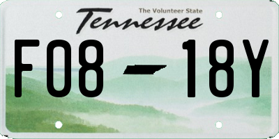 TN license plate F0818Y