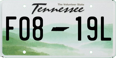 TN license plate F0819L