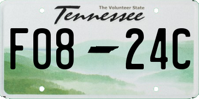 TN license plate F0824C