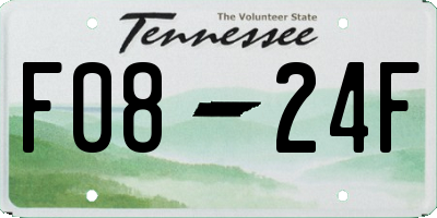 TN license plate F0824F