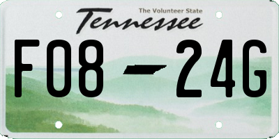 TN license plate F0824G