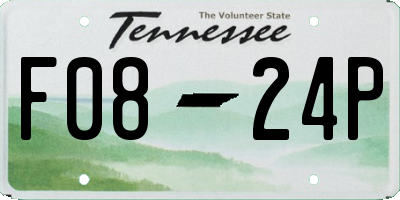 TN license plate F0824P