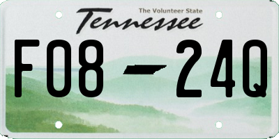 TN license plate F0824Q