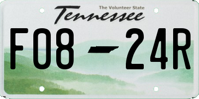 TN license plate F0824R