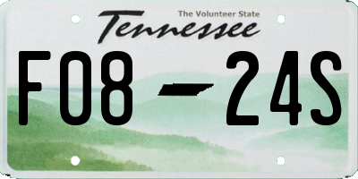TN license plate F0824S