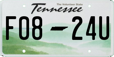 TN license plate F0824U