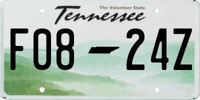 TN license plate F0824Z