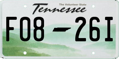 TN license plate F0826I