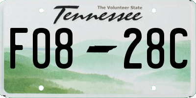 TN license plate F0828C