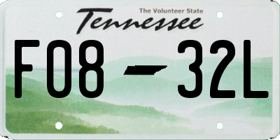 TN license plate F0832L