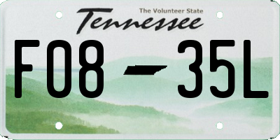 TN license plate F0835L