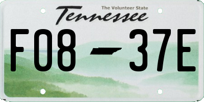 TN license plate F0837E