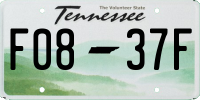 TN license plate F0837F