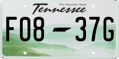 TN license plate F0837G
