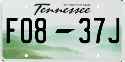 TN license plate F0837J