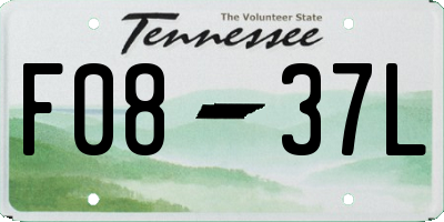 TN license plate F0837L