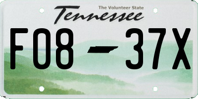 TN license plate F0837X