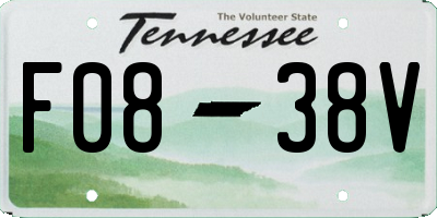 TN license plate F0838V