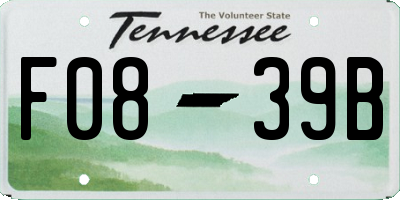 TN license plate F0839B