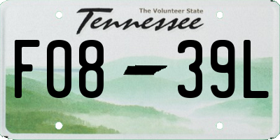 TN license plate F0839L
